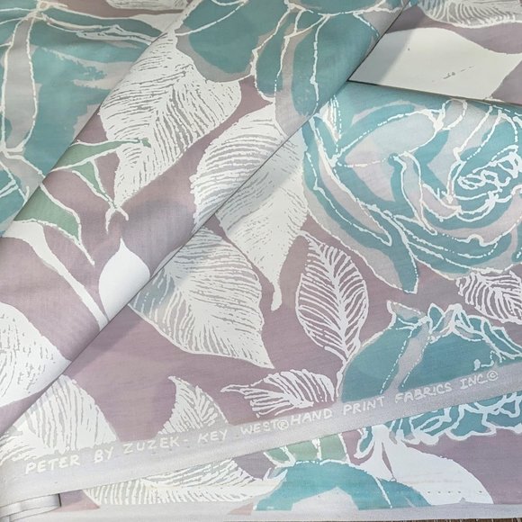 RARE & UNCUT Hand Painted Key West Fabric PETER by Zuzek 1.66 yards - Picture 5 of 5